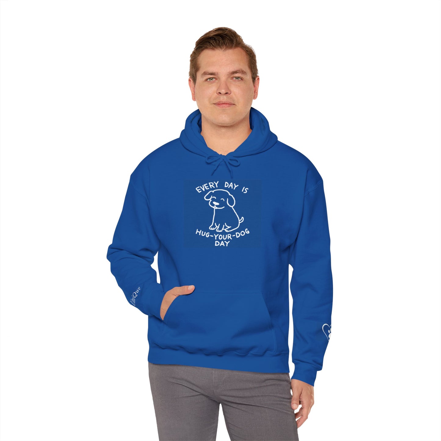 Dog Lover Hoodie - Every Day is Hug Your Dog Day Sweatshirt, Pet Owner Gift, Animal Lover Apparel, Cozy Casual Wear, Dog Mom And Dad Merchandise
