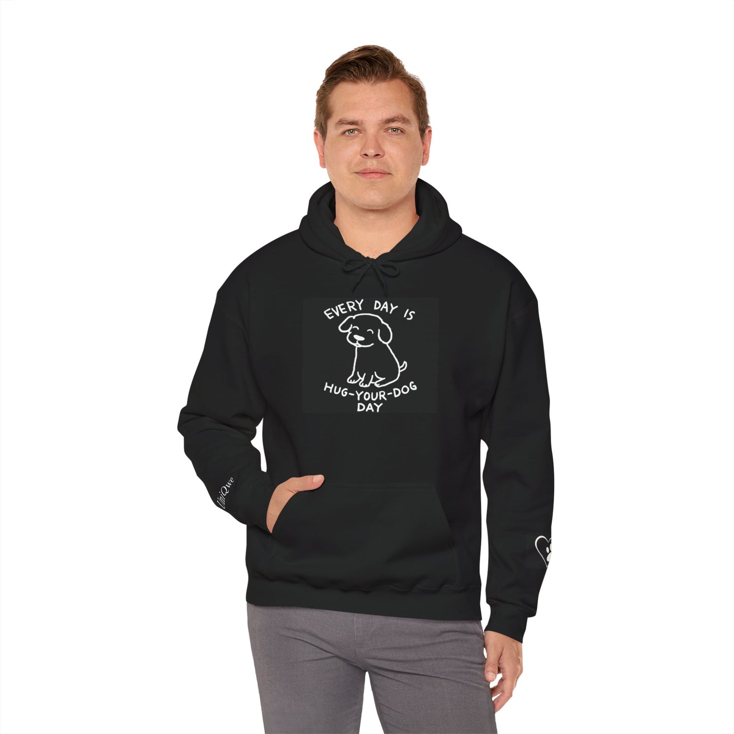 Dog Lover Hoodie - Every Day is Hug Your Dog Day Sweatshirt, Pet Owner Gift, Animal Lover Apparel, Cozy Casual Wear, Dog Mom And Dad Merchandise