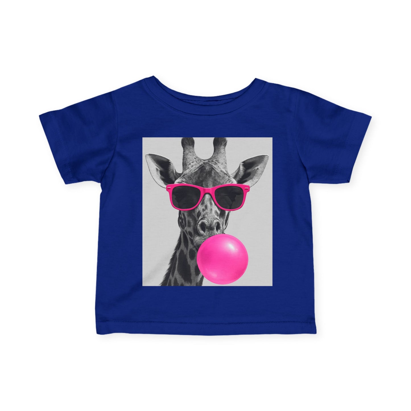 Giraffe Bubblegum Infant Tee, Cute Baby Shirt, Unique Toddler Gift, Kids Fashion, Fun Playtime Outfit, Adorable Baby Wear
