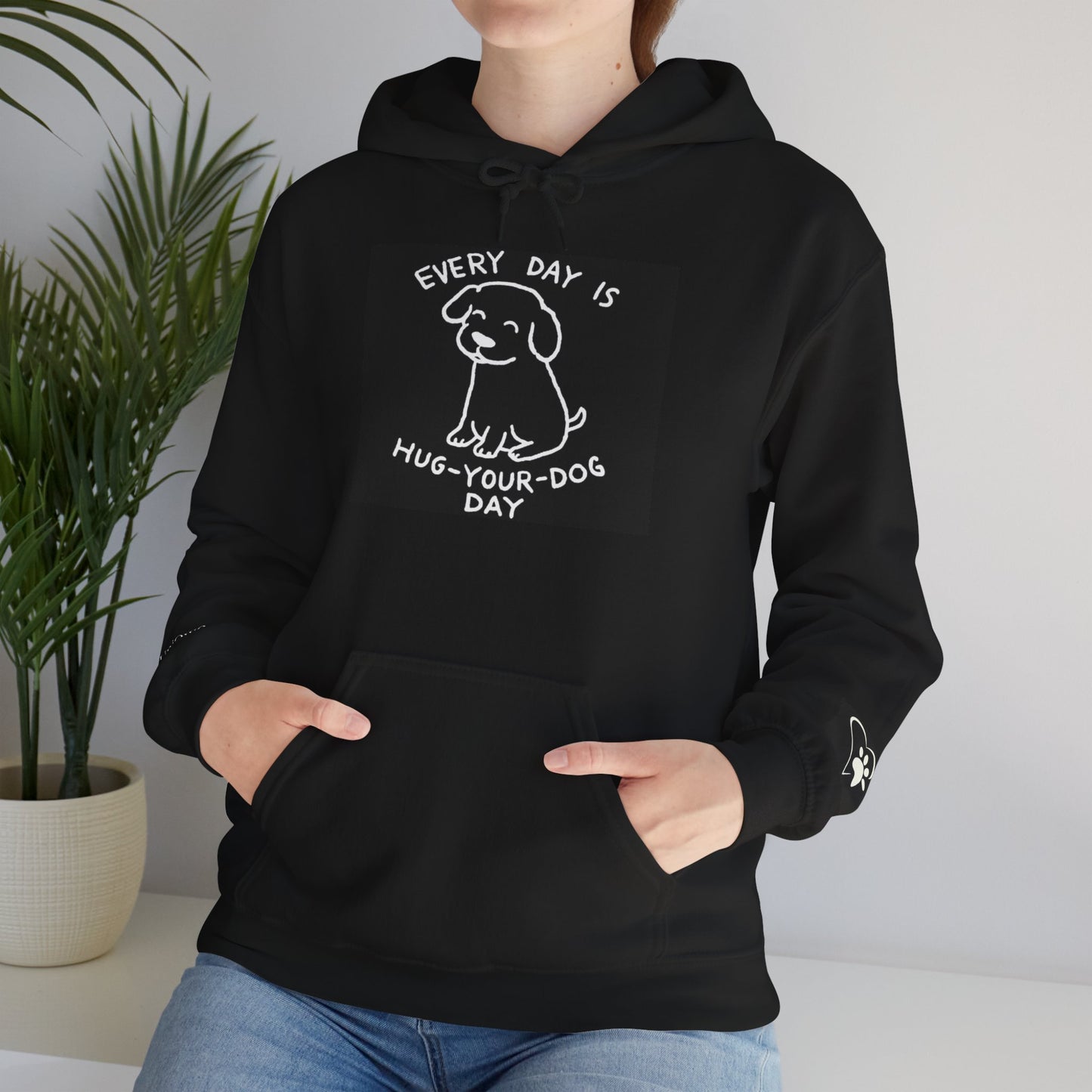 Dog Lover Hoodie - Every Day is Hug Your Dog Day Sweatshirt, Pet Owner Gift, Animal Lover Apparel, Cozy Casual Wear, Dog Mom And Dad Merchandise