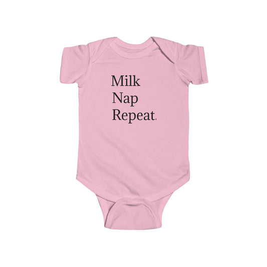 Milk Nap Repeat Infant Bodysuit, Cute Baby Outfit, Newborn Gift, Baby Shower Essential, Infant Apparel