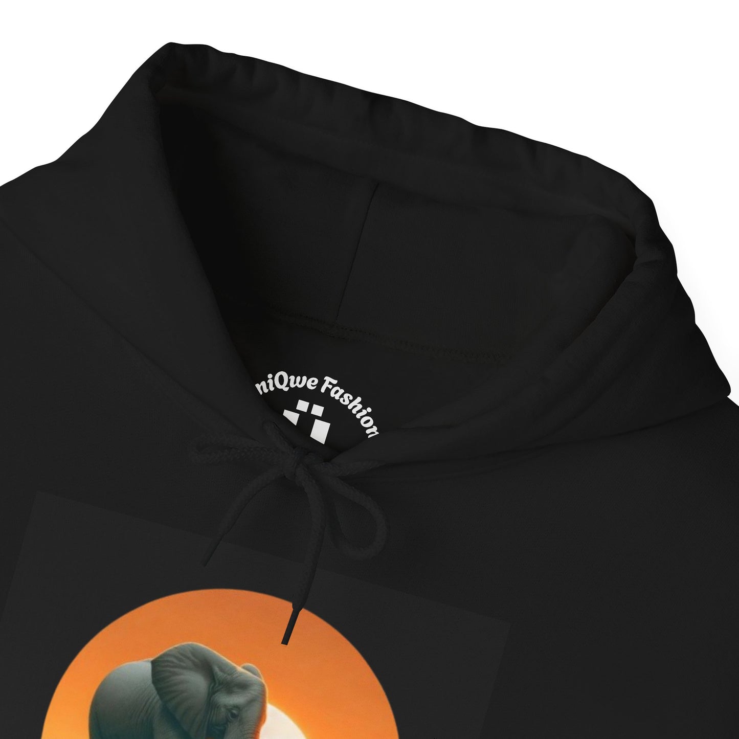 African Elephant Sunset Unisex Hoodie, Comfortable Sweatshirt, Unique Gift for Nature Lovers, Cozy Layering Piece, Travel Apparel