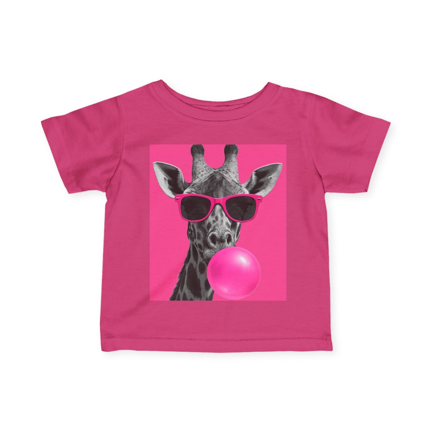Giraffe Bubblegum Infant Tee, Cute Baby Shirt, Unique Toddler Gift, Kids Fashion, Fun Playtime Outfit, Adorable Baby Wear
