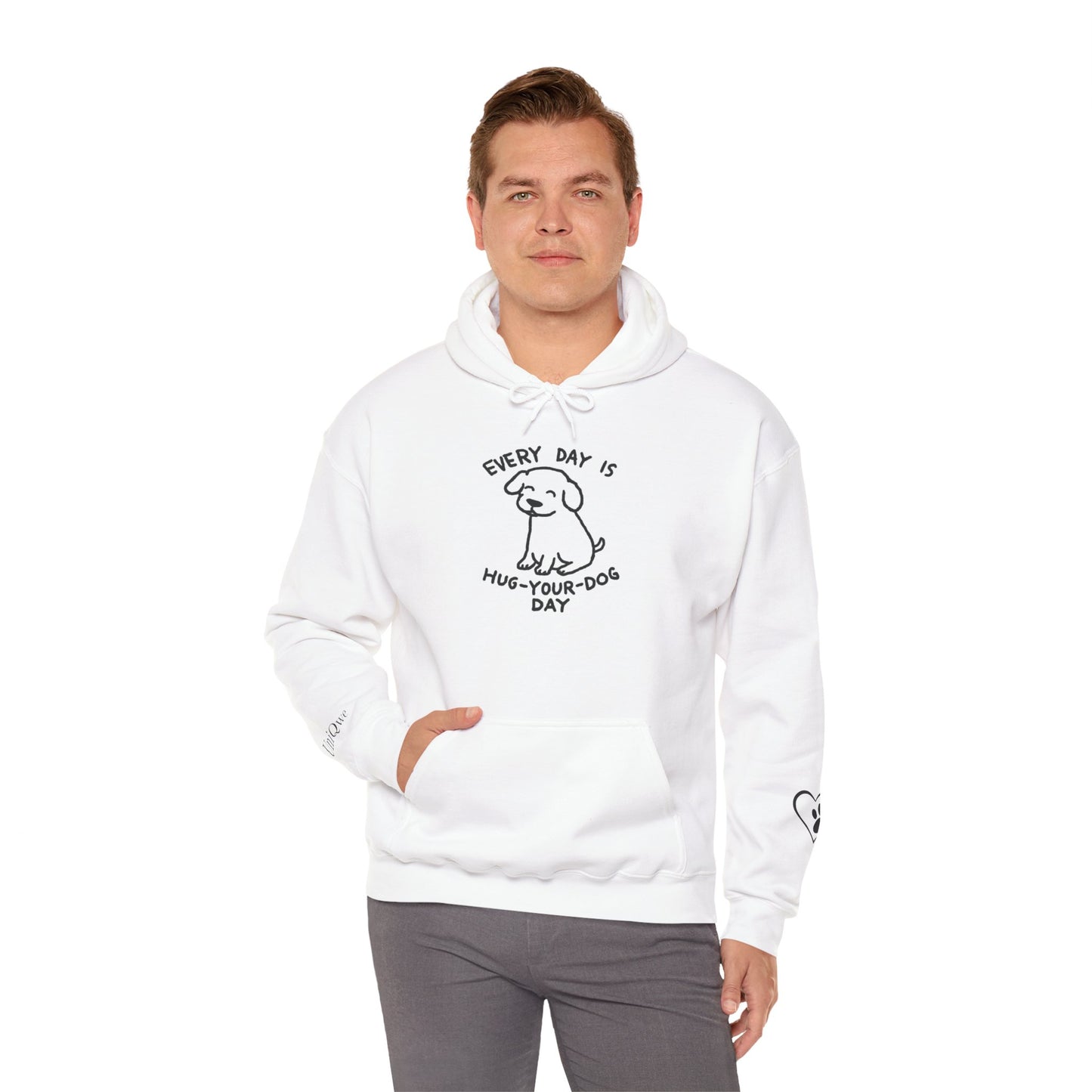 Dog Lover Hoodie - Every Day is Hug Your Dog Day Sweatshirt, Pet Owner Gift, Animal Lover Apparel, Cozy Casual Wear, Dog Mom And Dad Merchandise