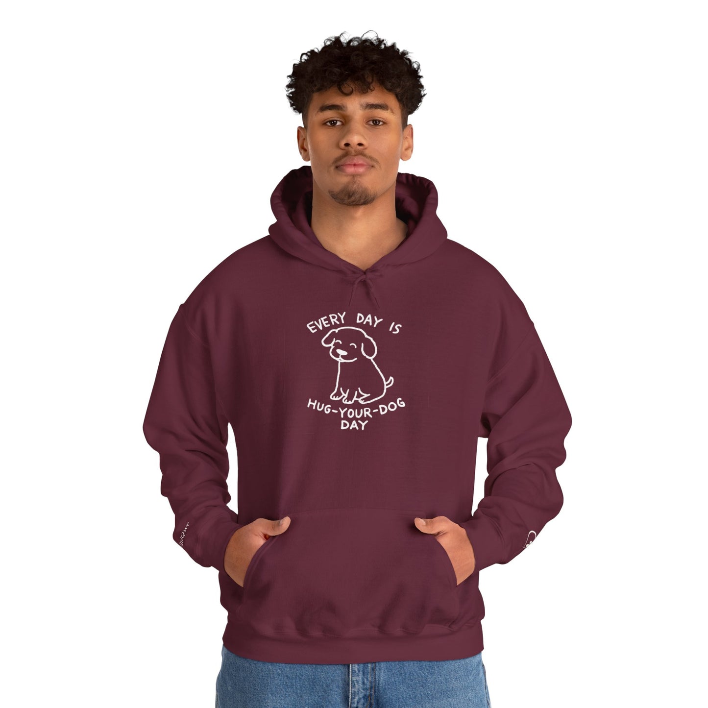 Dog Lover Hoodie - Every Day is Hug Your Dog Day Sweatshirt, Pet Owner Gift, Animal Lover Apparel, Cozy Casual Wear, Dog Mom And Dad Merchandise